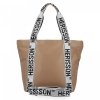 Modna Torebka Damska Shopper Bag firmy Herisson 1502H431 Ciemno Beżowa